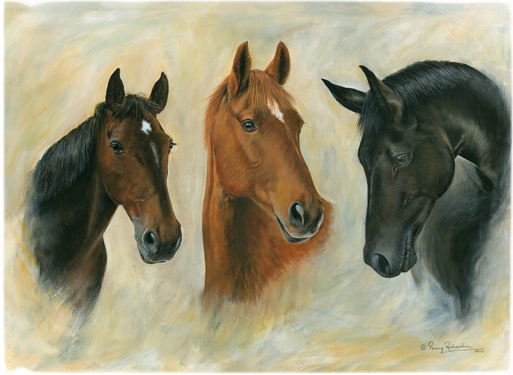 Horses Portrait Painting