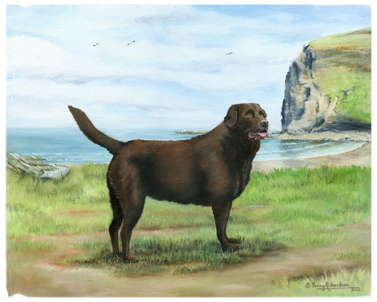 Brown Labrador Painting Bristol