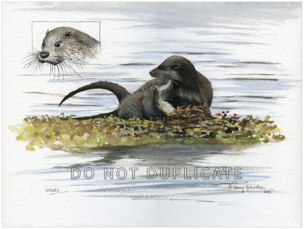 Otters Painting